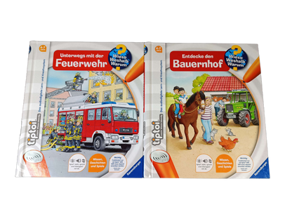 Ravensburger Bundle tiptoi Feuerwehr & Bauernhof Set von 2 Lernbücher