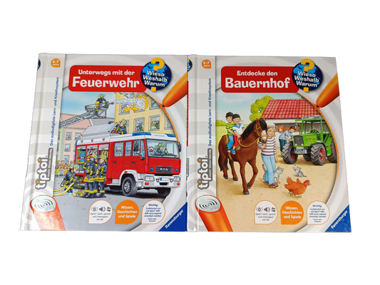 Ravensburger Bundle tiptoi Feuerwehr & Bauernhof Set von 2 Lernbücher