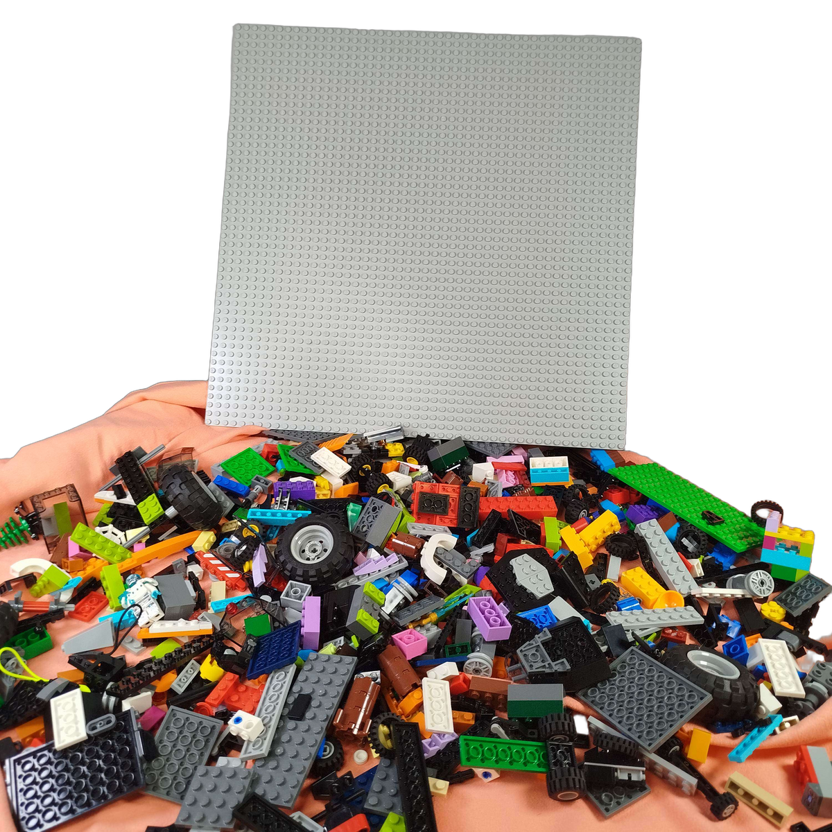 Konvolut LEGO ca. 1 kg, Bausteine & Minifiguren, ab 6 Jahre