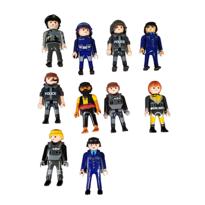 Playmobil Bundle Polizei & Pirat Set von 15 Figuren & Quad