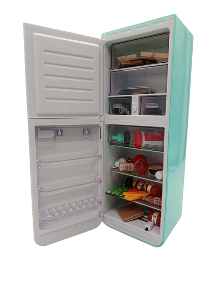 Zuru Retro-Kühlschrank Küchenspielzeug mit Mini-Lebensmitteln