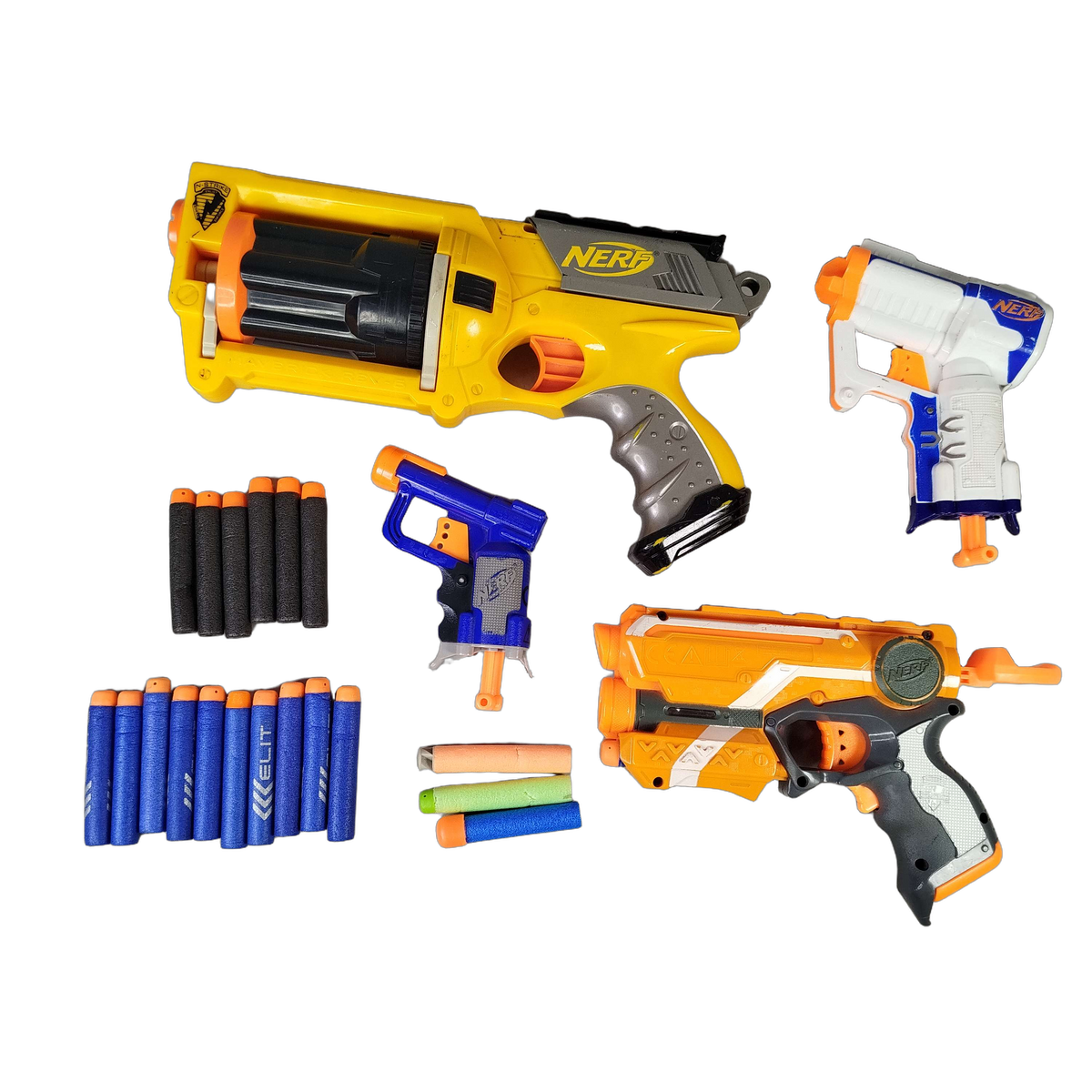 Hasbro Bundle Nerf Maverick REV-6 Set von 4 Blaster & Darts