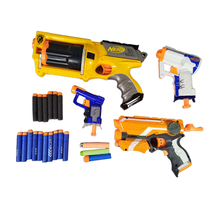 Hasbro Bundle Nerf Maverick REV-6 Set von 4 Blaster & Darts