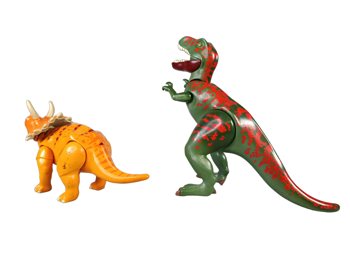 Playmobil Dinos 5230 T-Rex & Saichania Vulkan Spielset mit Zubehör