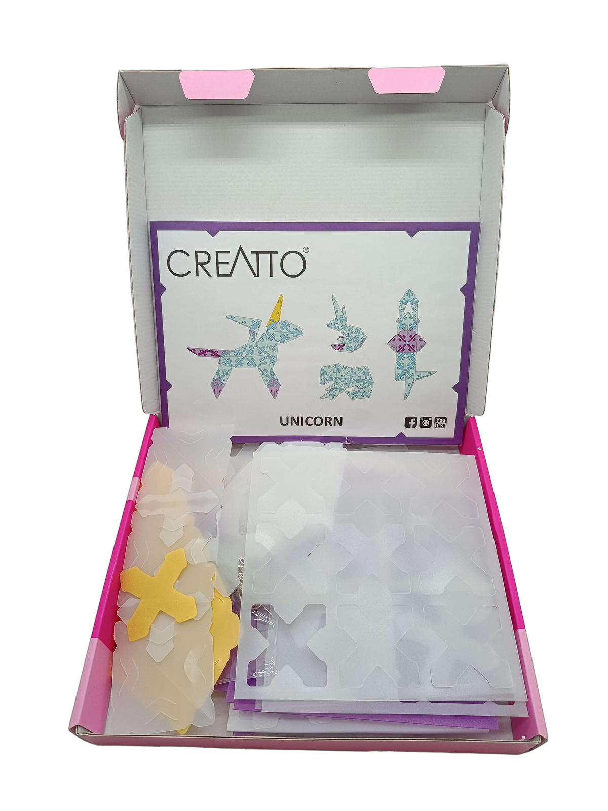 KOSMOS Creatto Einhorn 03539 3D-Baukasten mit LED-Lichterkette
