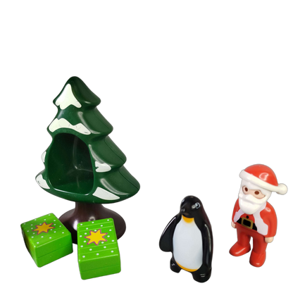 Playmobil 1.2.3 Figuren & Zubehör Weihnachtsmann, Pinguin, Rentier