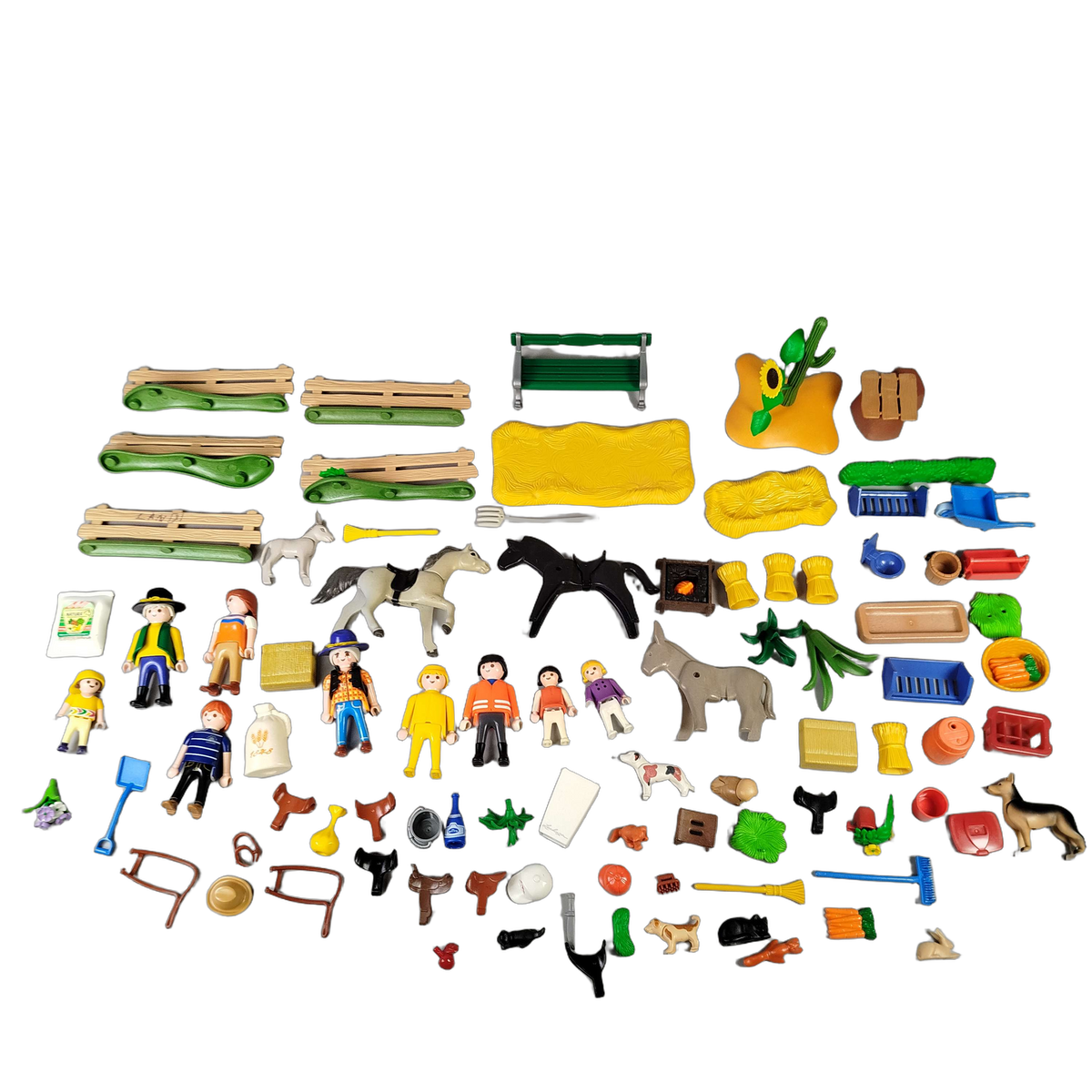 Playmobil Bundle Reiterhof 4167 4159 Set von 2 Figuren & Tiere