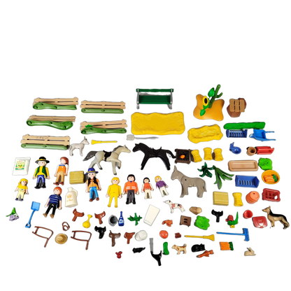 Playmobil Bundle Reiterhof 4167 4159 Set von 2 Figuren & Tiere