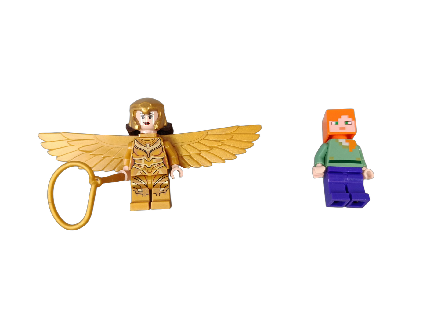 LEGO Bundle Wonder Woman sh634 & Minecraft Alex Set von 2 Minifiguren