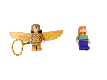 LEGO Bundle Wonder Woman sh634 & Minecraft Alex Set von 2 Minifiguren