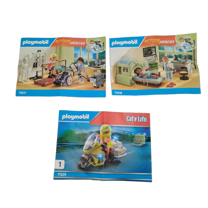Playmobil Bundle Krankenhaus & Rettung 71618 71617 71205 Set von 3