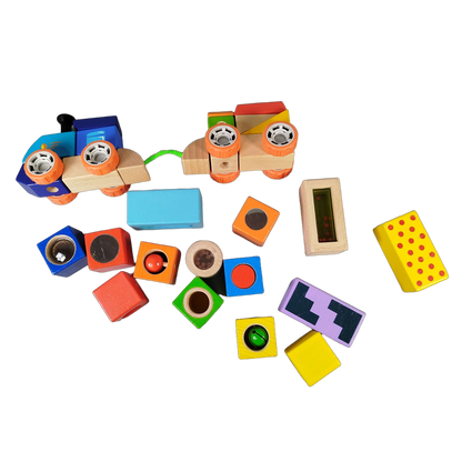 Bundle Holz Set Holzzug, Steck- & Klangbausteine