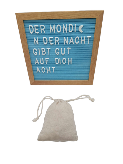 Montessori Buchstaben-Stecktafel aus Filz mit Holzrahmen Lernspiel