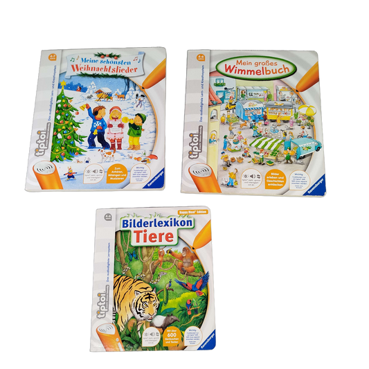Ravensburger Bundle tiptoi Wimmelbuch & Tiere Set von 3 Lernbücher