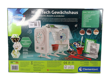 Clementoni High Tech Gewächshaus 59063 Experimentierset, Neu