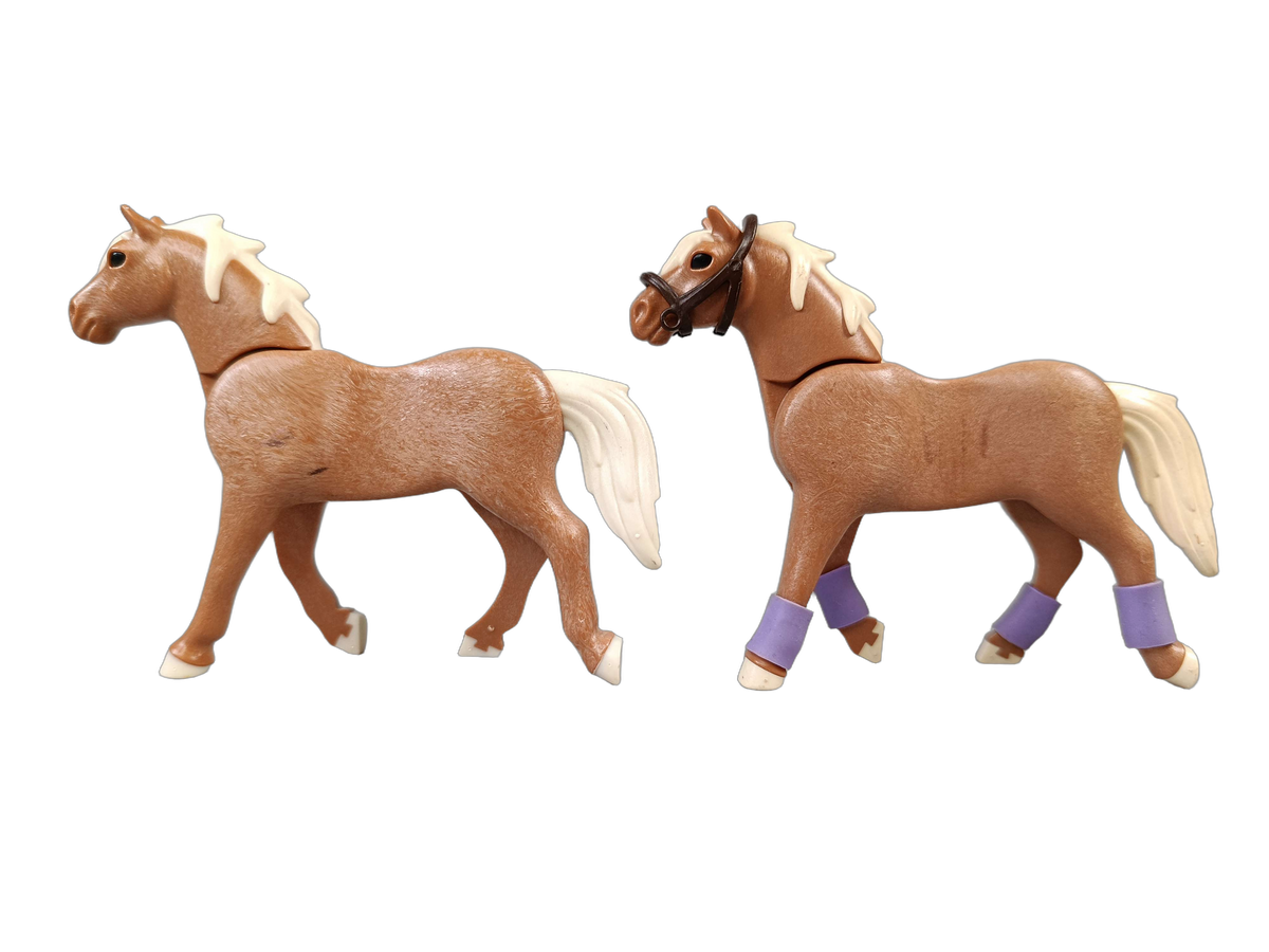 Playmobil Bundle Pferde Palomino & Fohlen Set von 8 Pferdefiguren