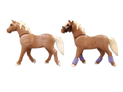 Playmobil Bundle Pferde Palomino & Fohlen Set von 8 Pferdefiguren