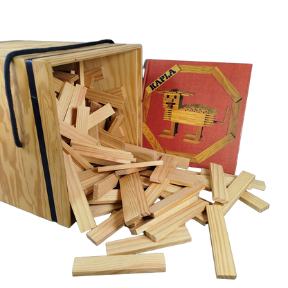 Kapla 280 Holzkiste & Buch Holzbaukasten