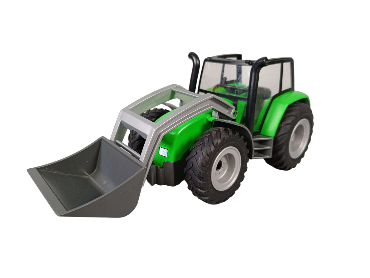 Playmobil 6130 Traktor & Anhänger mit Frontlader, Bauernhof-Fahrzeug