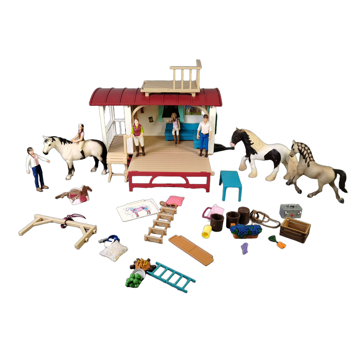Konvolut Schleich Horse Club Wohnwagen 42415 ca.1,0kg, ab 3 4 5 Jahre