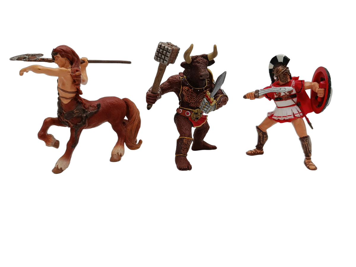 Papo Bundle Fantasy Zentaur Minotaurus & Spartaner Set von 3 Figuren