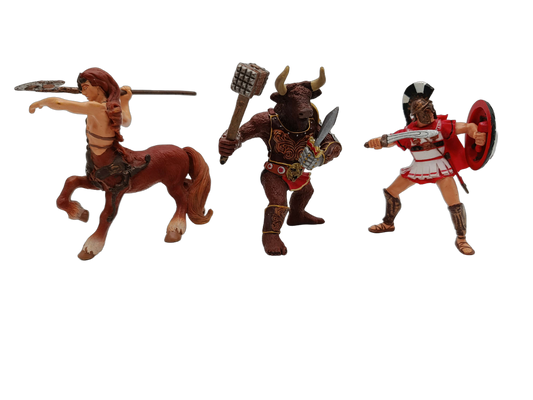 Papo Bundle Fantasy Zentaur Minotaurus & Spartaner Set von 3 Figuren