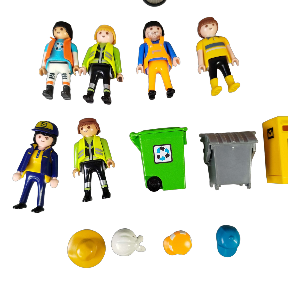Playmobil Bundle City Life Kehrmaschine großes Set & Mülltonnen