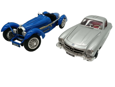 Burago Bundle Mercedes 300 SL & Bugatti Type 59 Set von 2 Modellautos