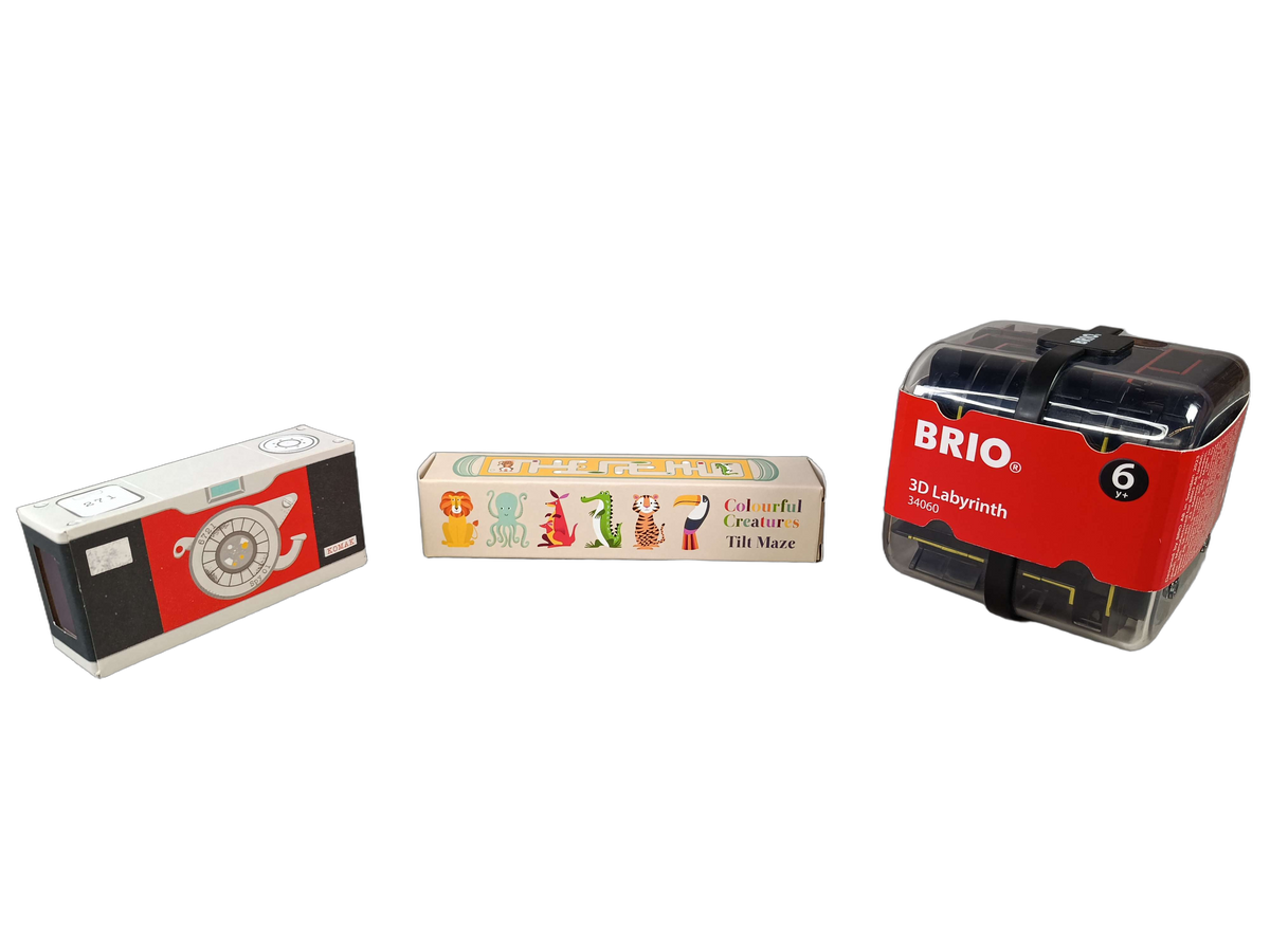 BRIO Bundle 34060 Tilt Maze Spy Camera Set von 3 Denkspiele, Neu
