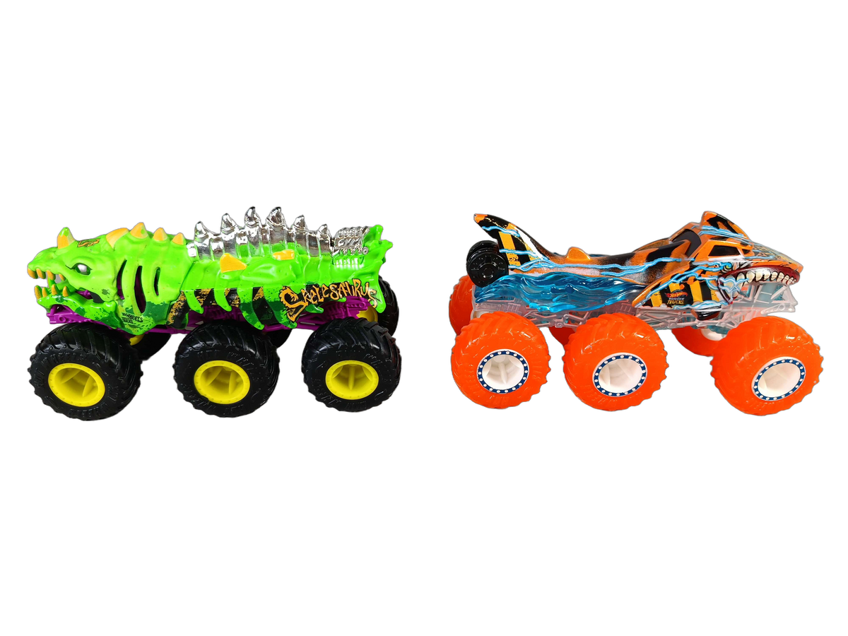 Mattel Bundle Hot Wheels Crankosaurus Set von 4 Monstertrucks
