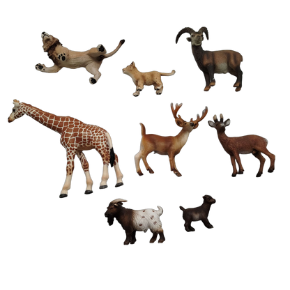 Schleich Tiere Bundle Wildtiere & Bauernhof Löwe 8 Teile Tierfiguren