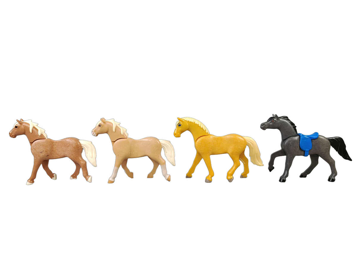 Playmobil Bundle Pferde Palomino & Fohlen Set von 8 Pferdefiguren