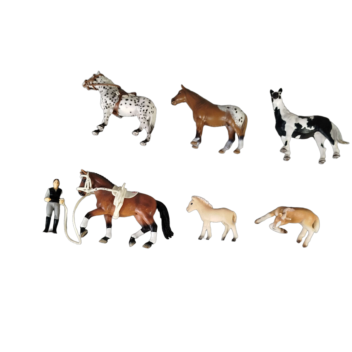Schleich Tiere Bundle 8 Teile Pferde Fohlen Hund & Reiter Figuren