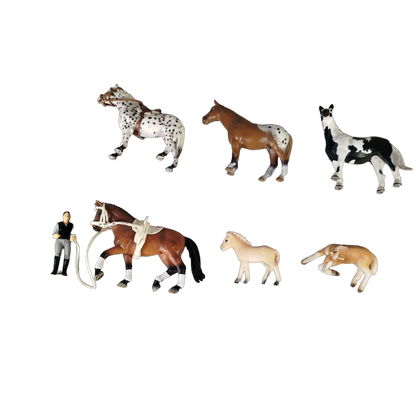 Schleich Tiere Bundle 8 Teile Pferde Fohlen Hund & Reiter Figuren