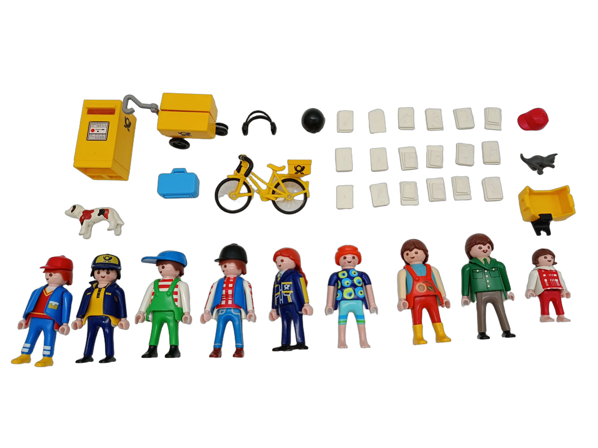 Playmobil Bundle Postzustellung 4403 Set Figuren & Fahrrad