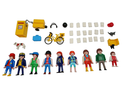 Playmobil Bundle Postzustellung 4403 Set Figuren & Fahrrad