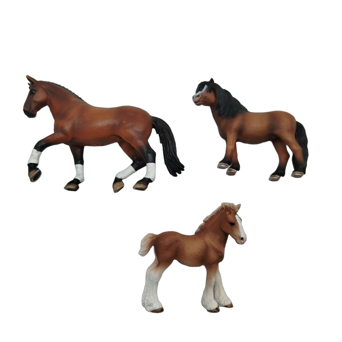 Schleich Tiere Bundle Pferde 5 Teile Tierfiguren Black Mane & Fohlen