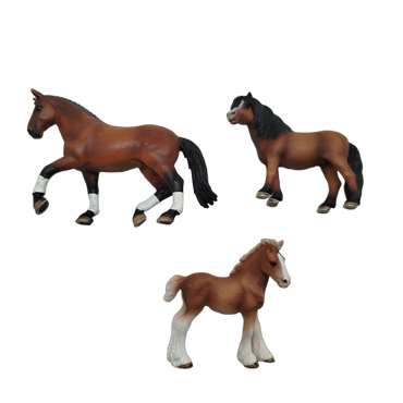 Schleich Tiere Bundle Pferde 5 Teile Tierfiguren Black Mane & Fohlen