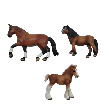 Schleich Tiere Bundle Pferde 5 Teile Tierfiguren Black Mane & Fohlen