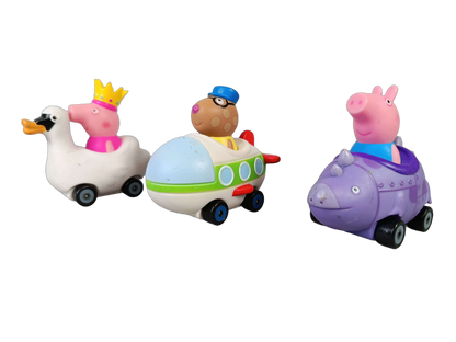Peppa Pig & VTech Bundle großes Set Figuren, Buggies & Lerntelefon