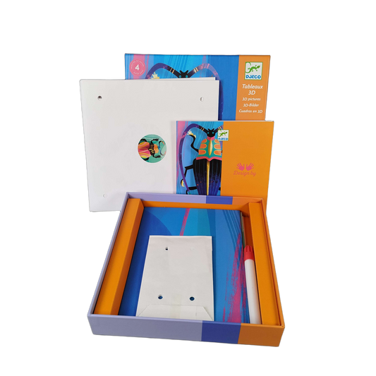 Djeco 3D-Bilder Papierkäfer Bastelset, neuwertig