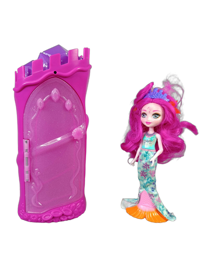 Mattel Bundle Bright Fairy Friends Set Puppe & Schloss-Behälter