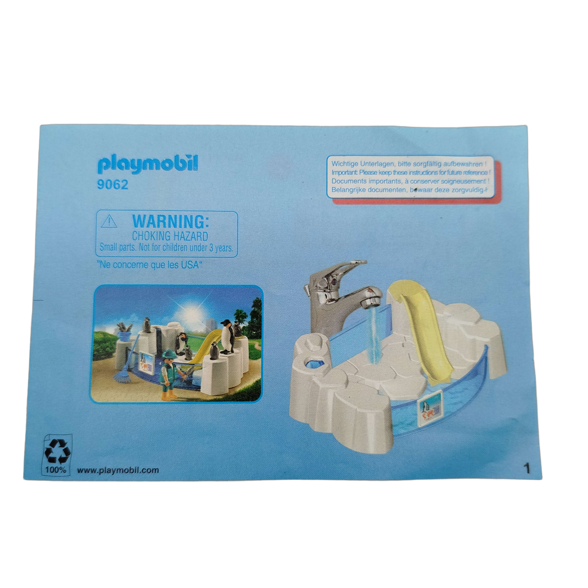 Playmobil Family Fun Pinguinbecken 9062 Set Zoo Gehege