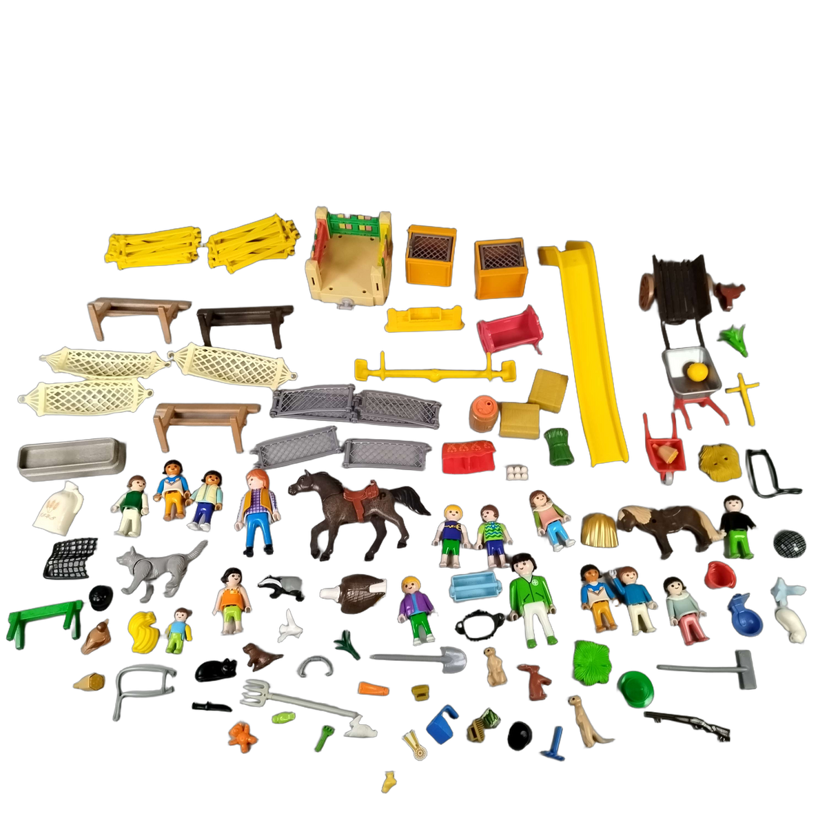 Playmobil Bundle Bauernhof Spielplatz Set Figuren & Tiere & Zubehör
