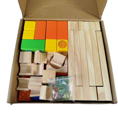 Montessori Lernwelten Kugelbahn Baukasten, mit Murmeln & Trichter