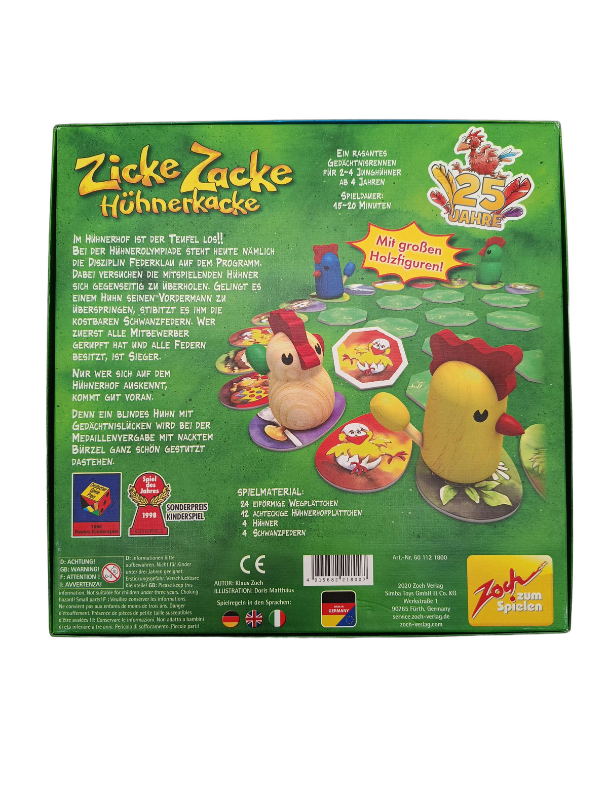 Zoch Zicke Zacke Hühnerkacke Brettspiel & Merkspiel