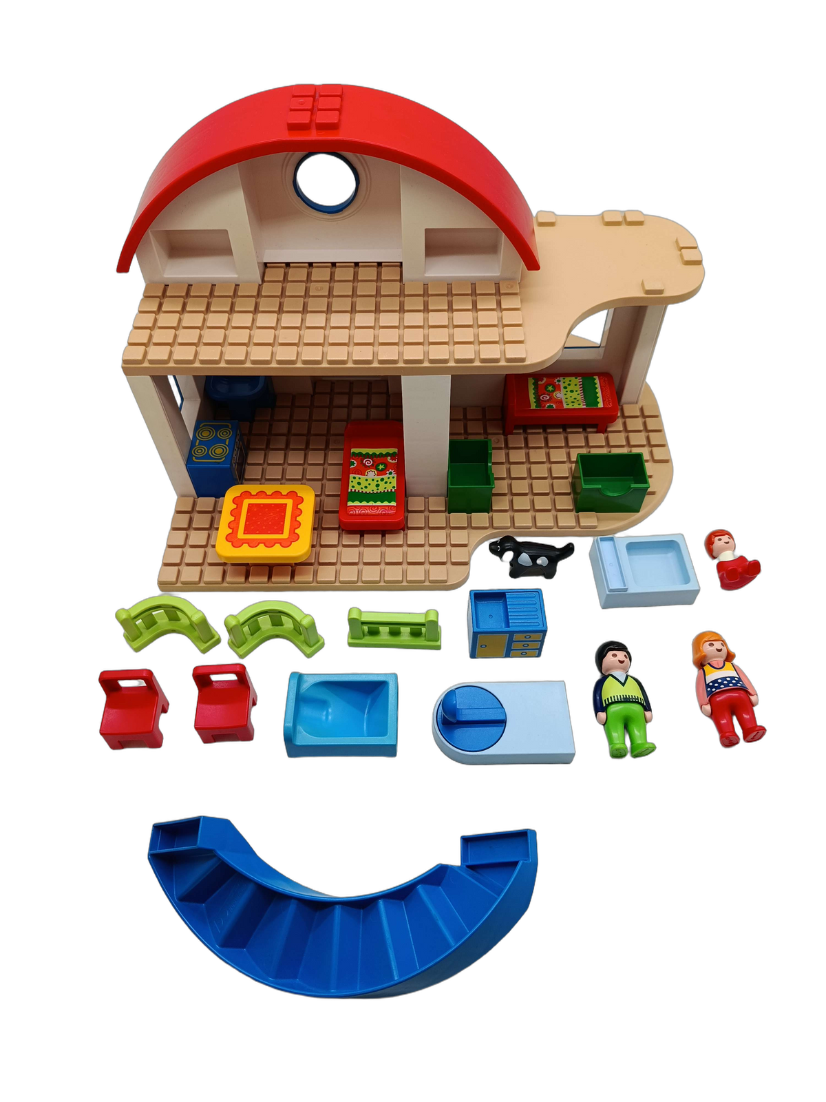 Playmobil 1.2.3 Wohnhaus 6784 Mitnehm-Haus mit Figuren & Zubehör