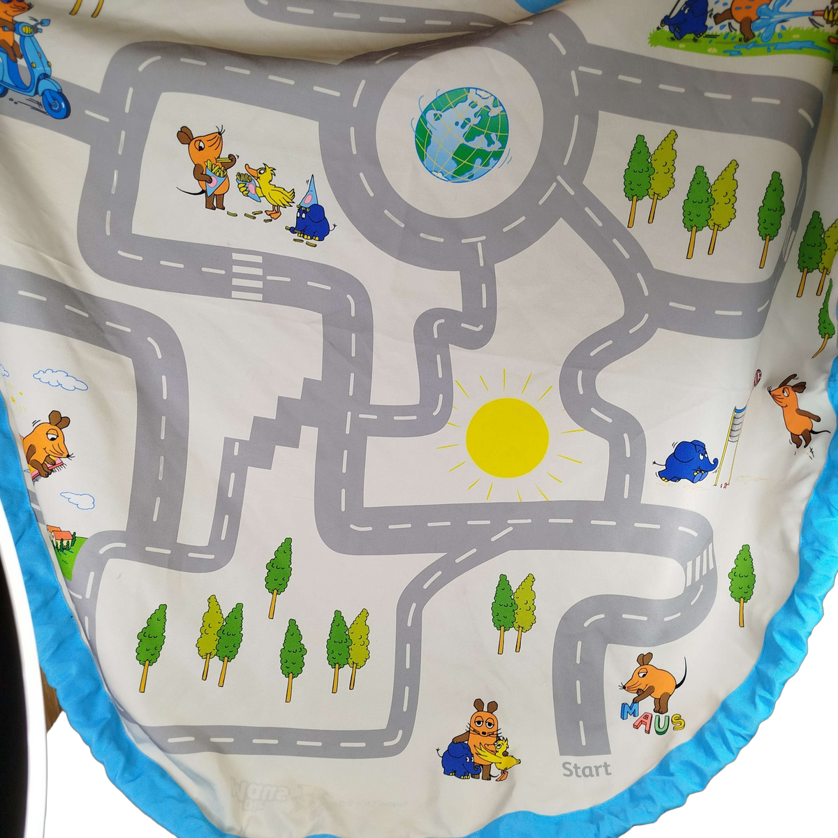 meori 2-in-1 Straßenmotiv mit Kordelzug Spielmatte