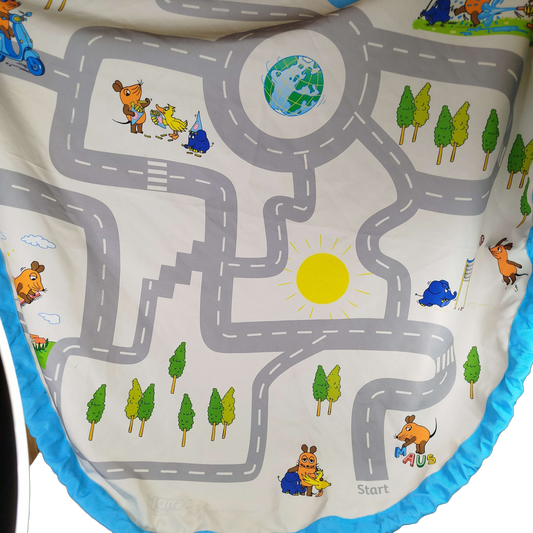 meori 2-in-1 Straßenmotiv mit Kordelzug Spielmatte