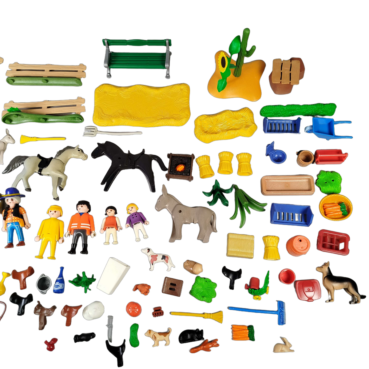 Playmobil Bundle Reiterhof 4167 4159 Set von 2 Figuren & Tiere